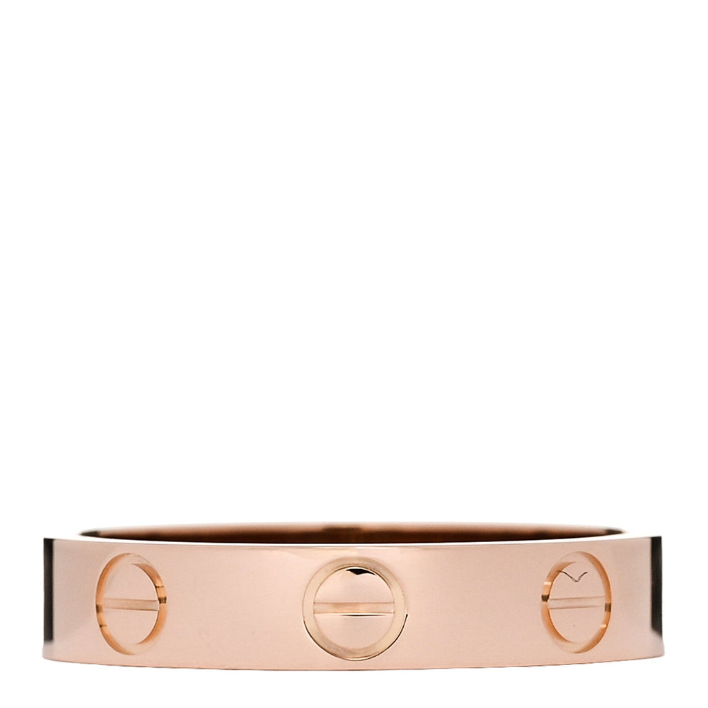 18K Pink Gold 3.5mm LOVE Wedding Band Ring 50 5.25