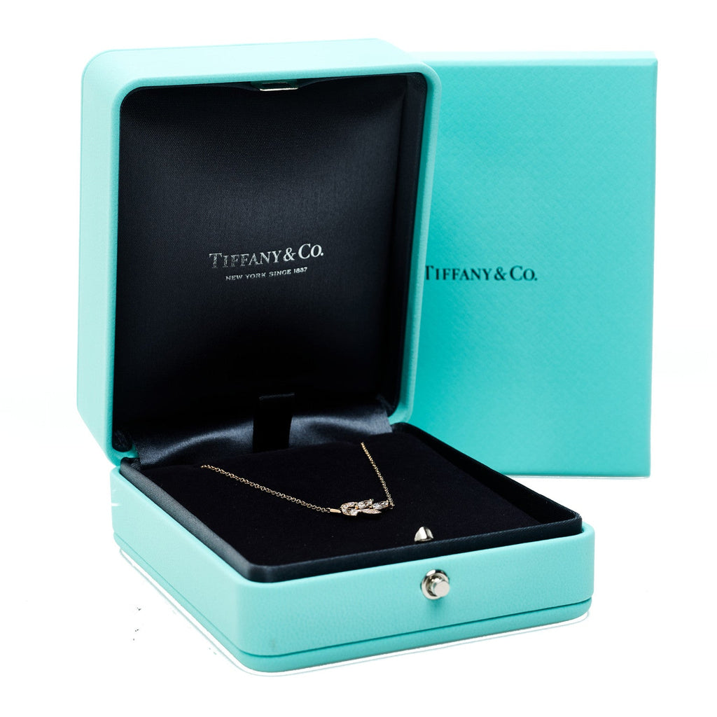 18K Rose Gold Diamond Victoria Vine Pendant Necklace