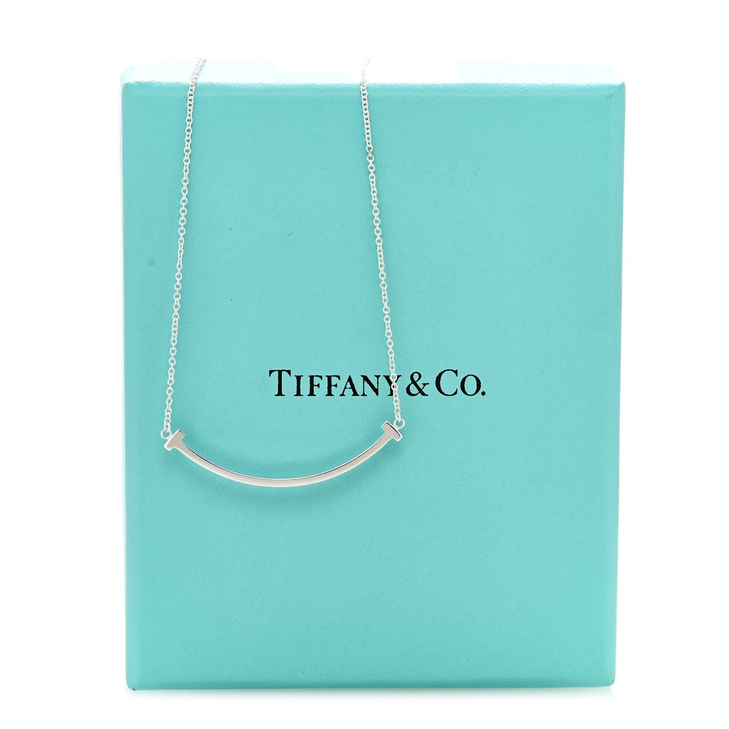 Sterling Silver Small T Smile Pendant Necklace