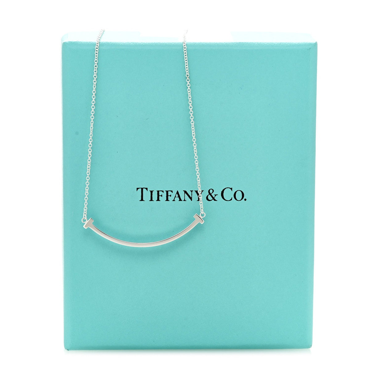 Sterling Silver Small T Smile Pendant Necklace