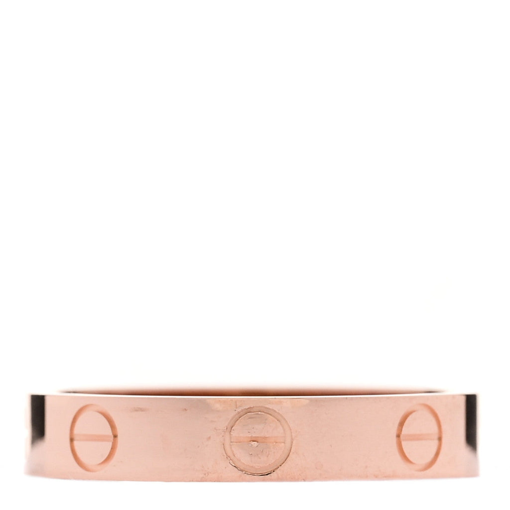 18K Pink Gold 3.5mm LOVE Wedding Band Ring 55 7.25