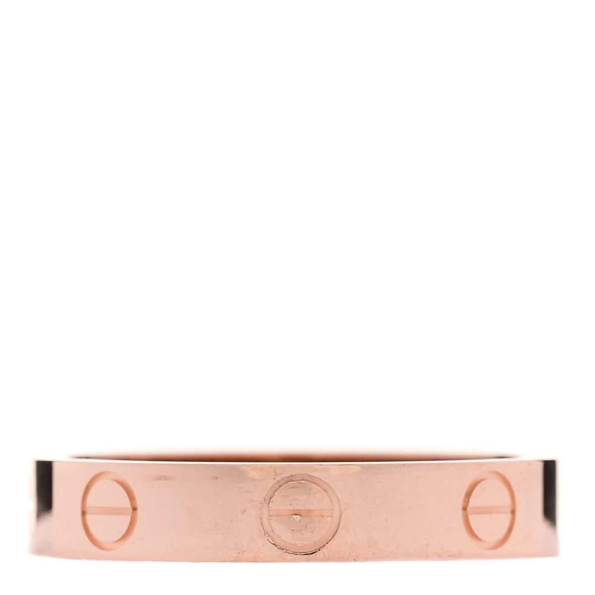 18K Pink Gold 3.5mm LOVE Wedding Band Ring 55 7.25