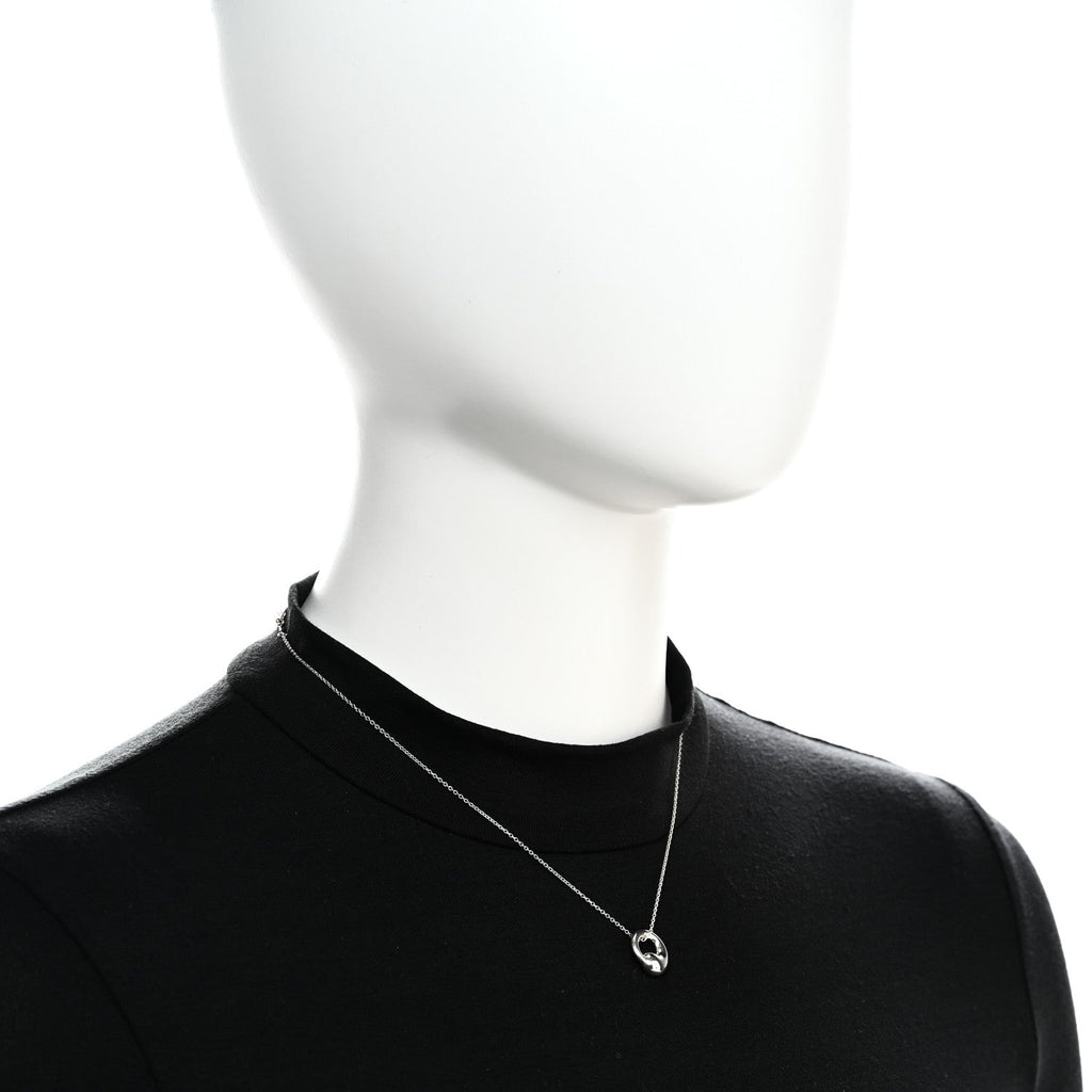 Sterling Silver 12mm Elsa Peretti Eternal Circle Pendant Necklace
