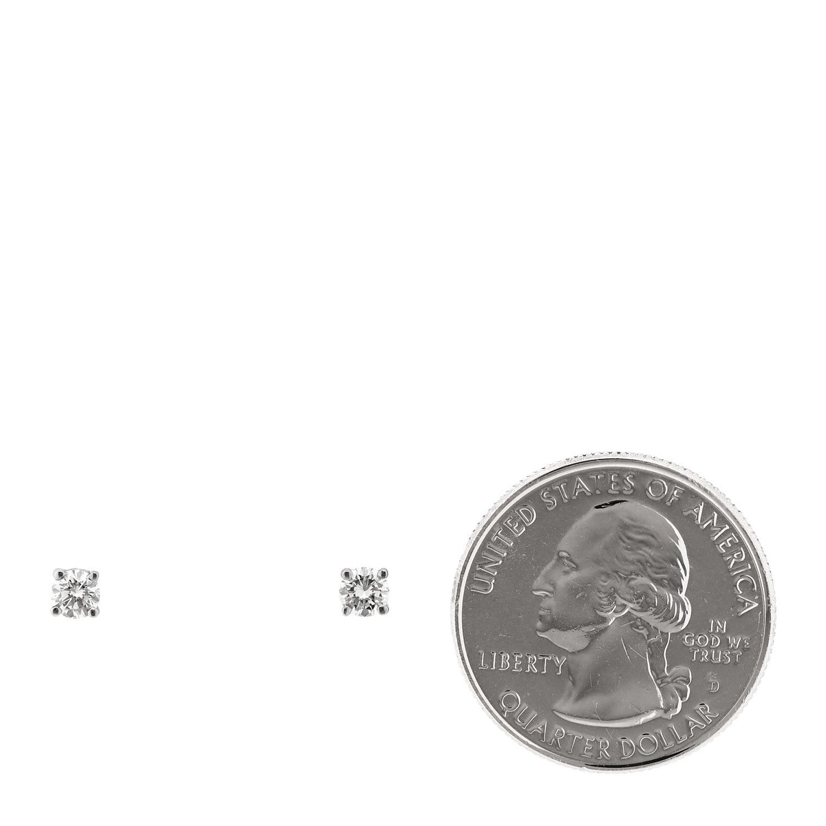 Platinum Diamond .34ctw Solitaire Earrings