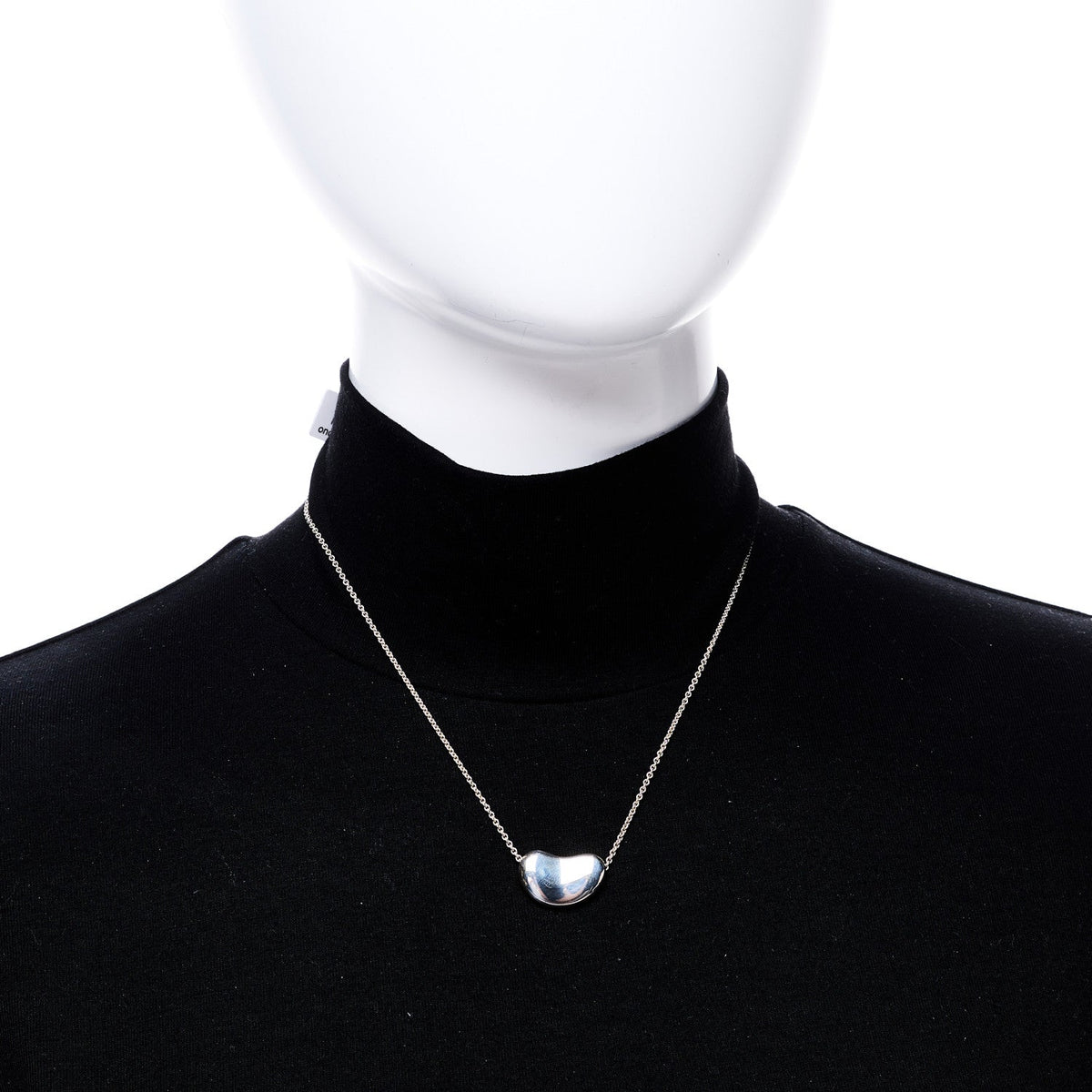 Sterling Silver 19mm Elsa Peretti Bean Pendant Necklace