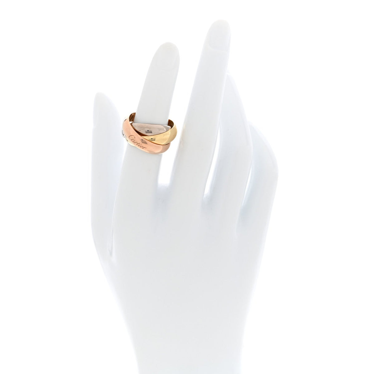 18K Pink Yellow White Gold Extra Large Trinity Ring 51 5.75