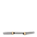Sterling Silver 14K Yellow Gold Prasiolite 5mm Cable Classics Petite Color Bracelet