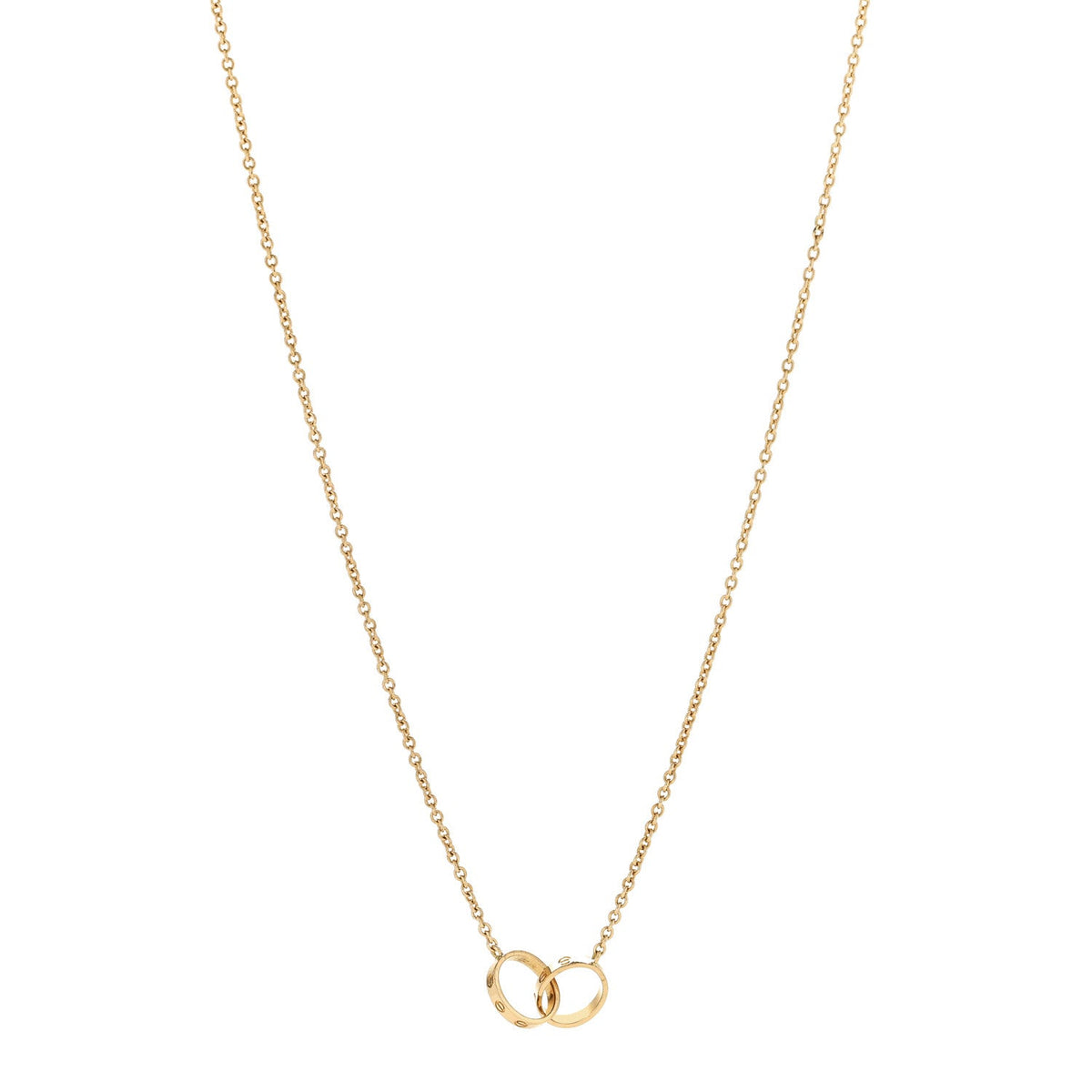18K Yellow Gold Interlocking LOVE Necklace