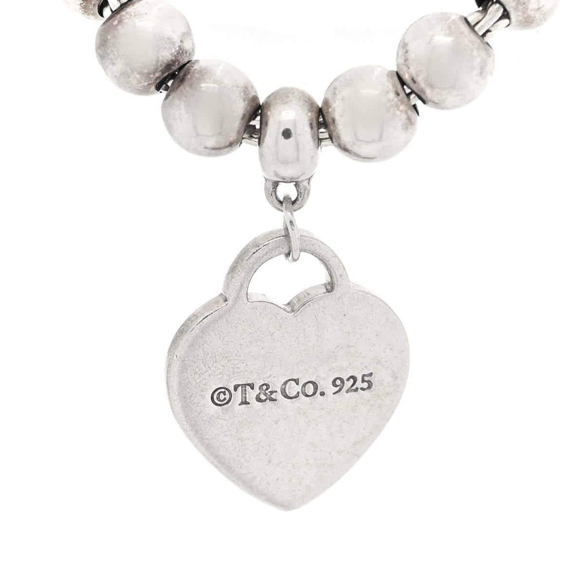 Sterling Silver 4mm Return To Tiffany Heart Tag Bead Bracelet