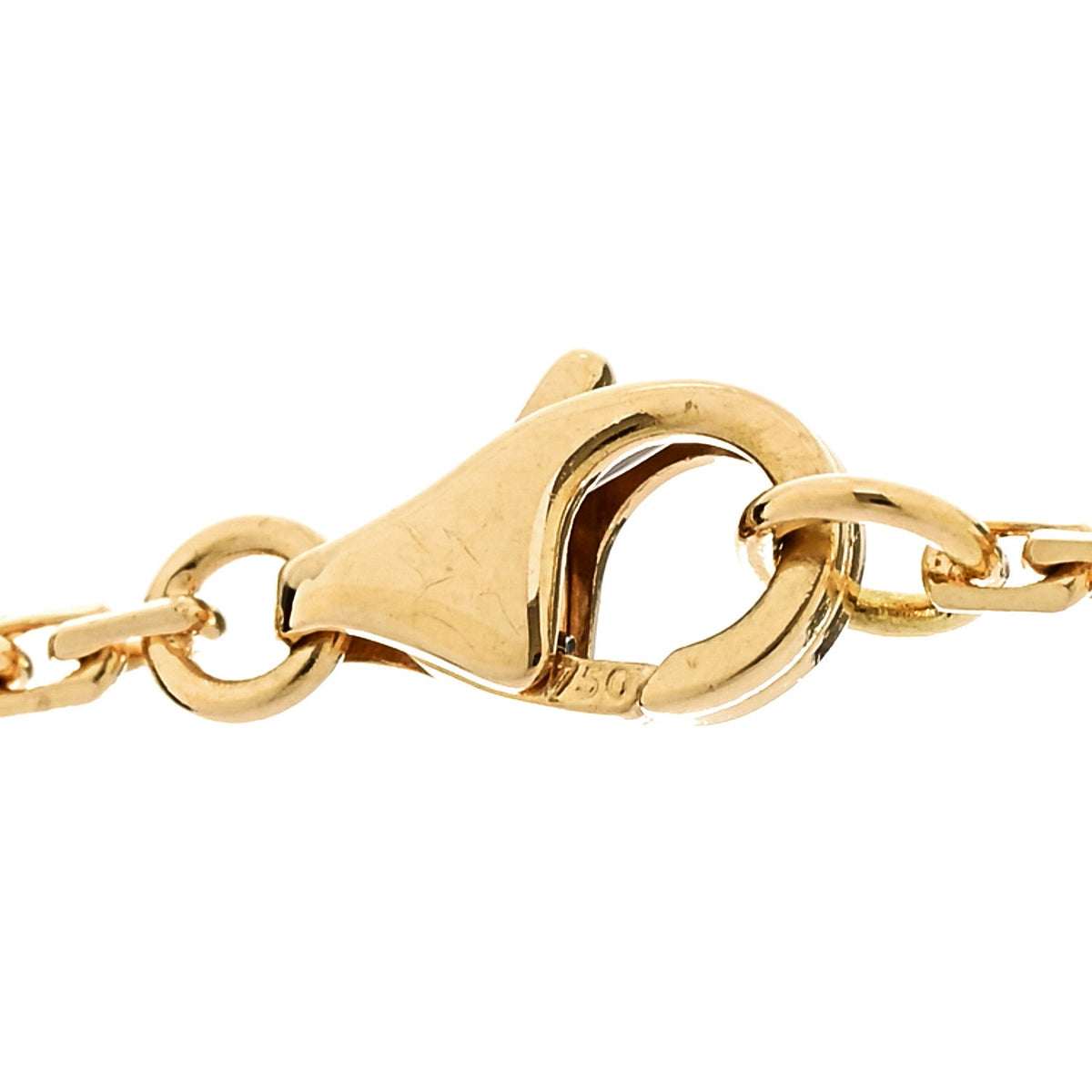18K Yellow Gold Diamond Interlocking LOVE Necklace