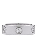 18K White Gold Gold 6 Diamond 5.5mm LOVE Ring 50 5.25