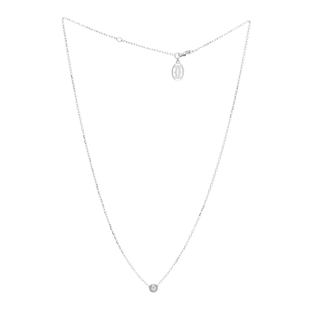 18K White Gold Diamond SM D'Amour Pendant Necklace