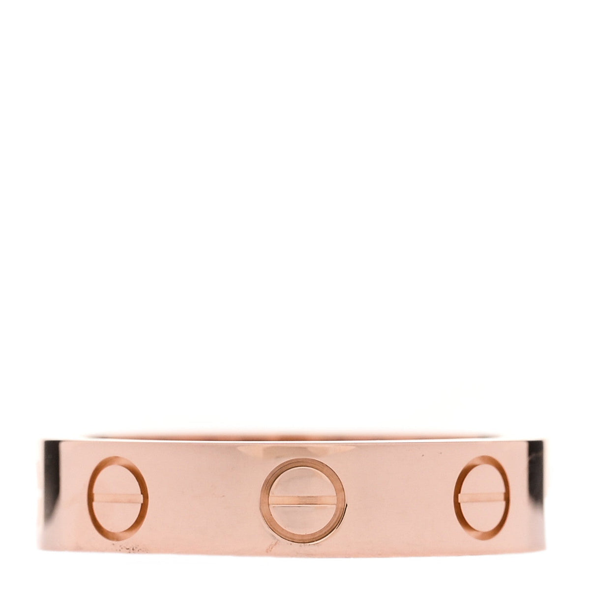18K Pink Gold Diamond 4mm LOVE Wedding Band Ring 47 4