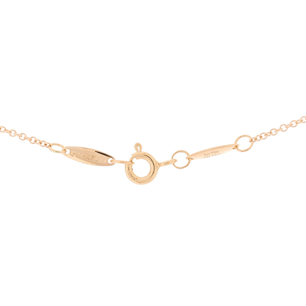 18K Rose Gold Diamond .17ct Elsa Peretti Diamonds by the Yard Pendant Necklace