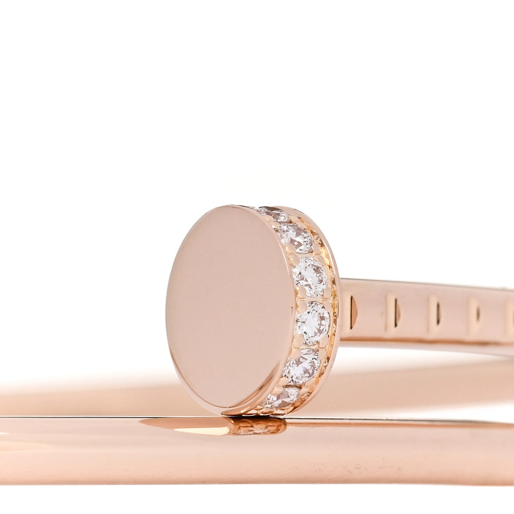 18K Pink Gold Diamond Small Juste Un Clou Bracelet 16