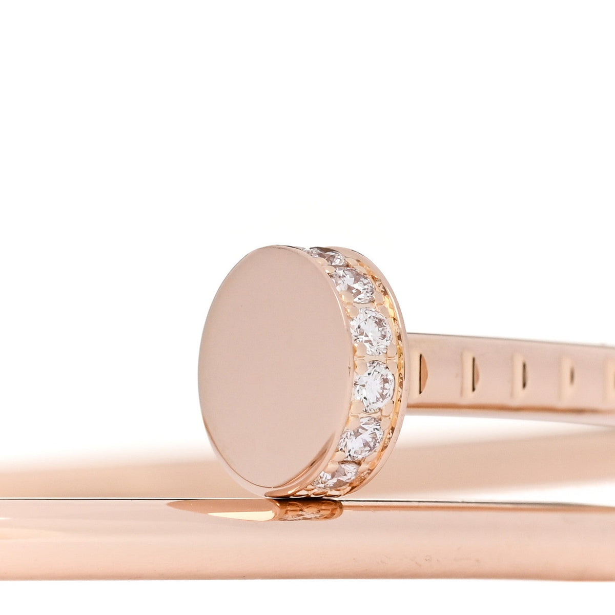 18K Pink Gold Diamond Small Juste Un Clou Bracelet 16