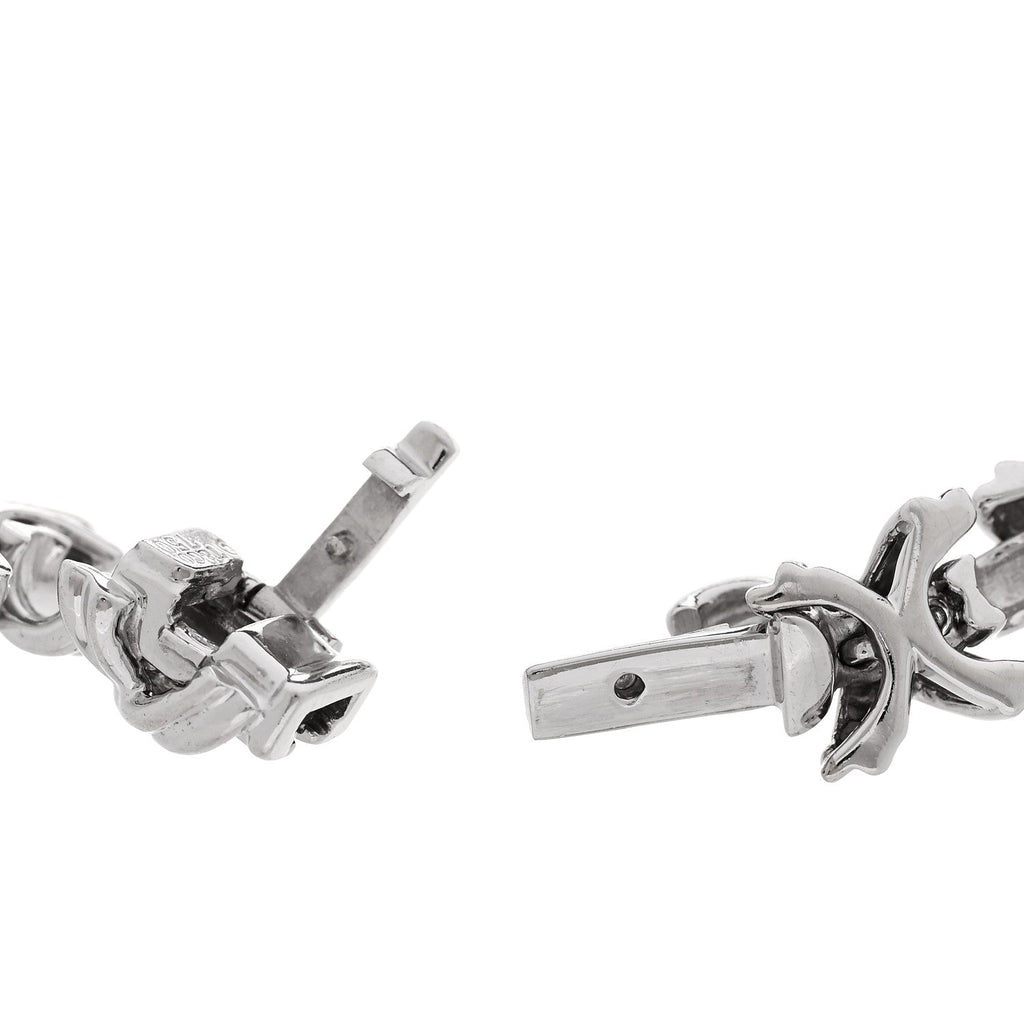 18K White Gold Diamond Signature X Bracelet