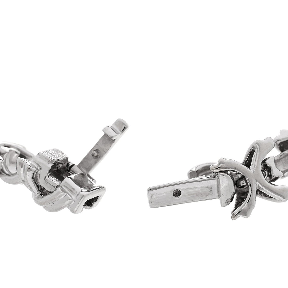 18K White Gold Diamond Signature X Bracelet