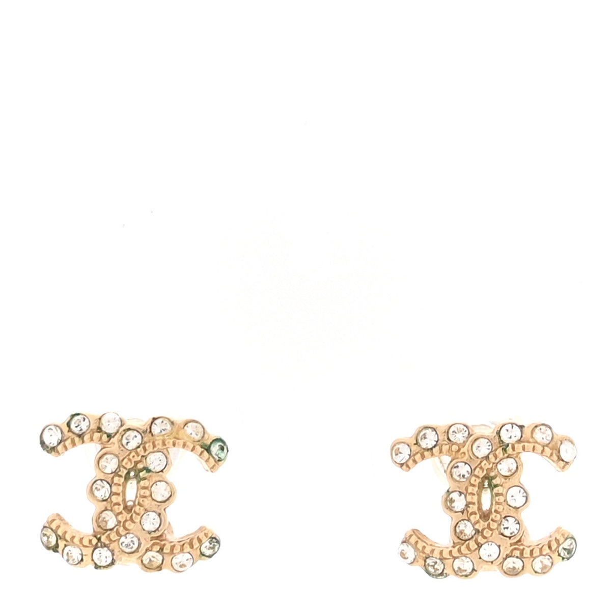 Crystal CC Earrings Gold