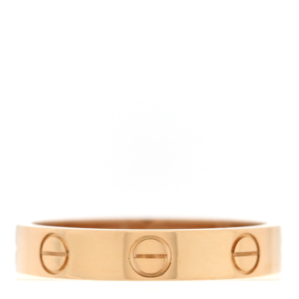 18K Yellow Gold 3.5mm LOVE Wedding Band Ring 52 6