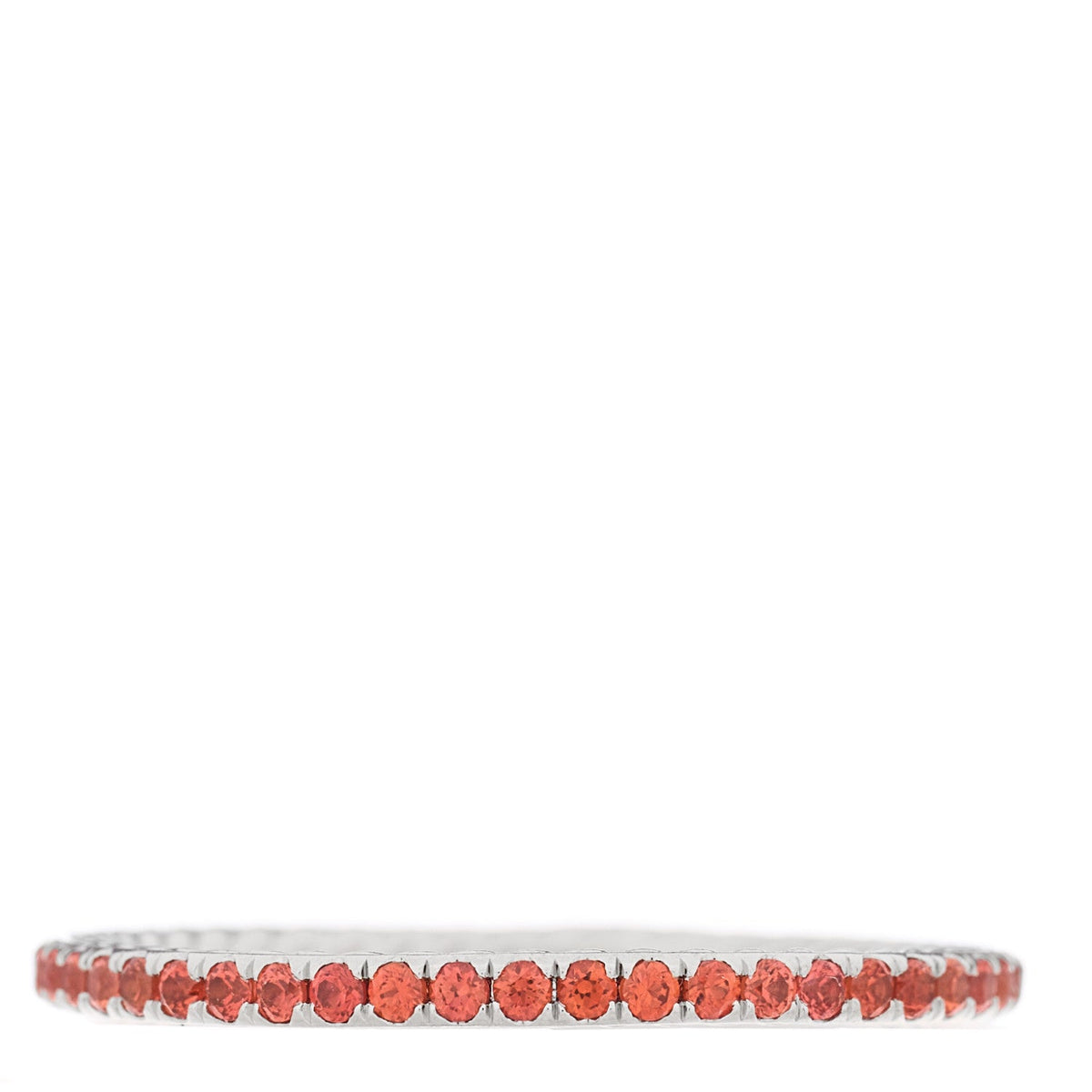 Platinum Orange Sapphire 1.85mm Eden Eternity Band Ring 67 11.75