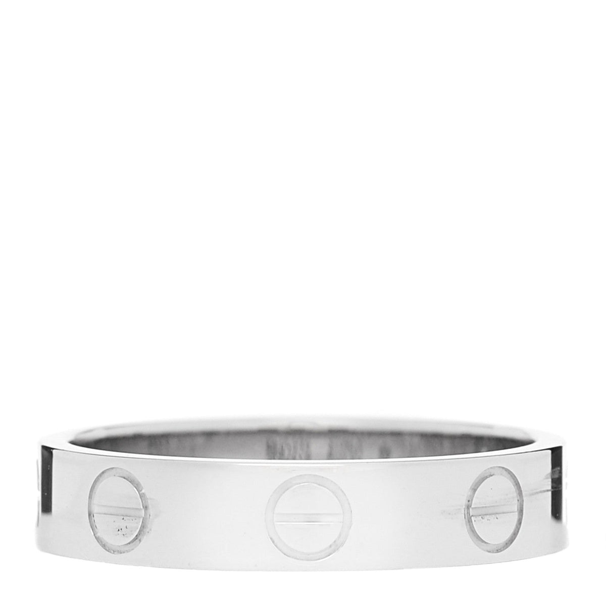 18K White Gold 3.5mm LOVE Wedding Band Ring 49 4.75