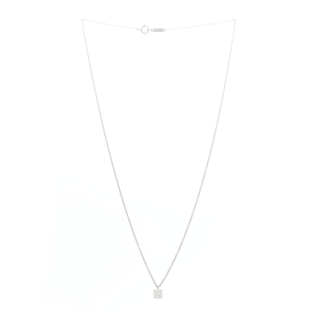 Platinum Diamond .33ct Solitaire Pendant Necklace
