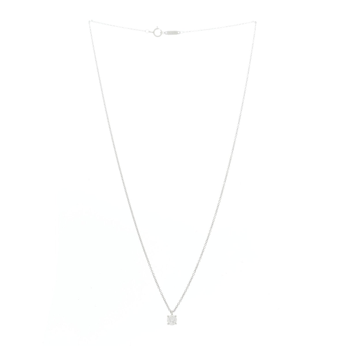Platinum Diamond .33ct Solitaire Pendant Necklace