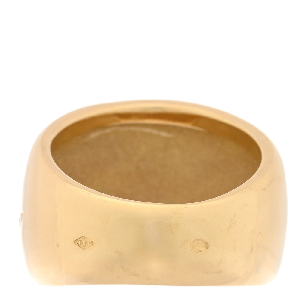 18K Yellow Gold Diamond Wave Ring 52 6