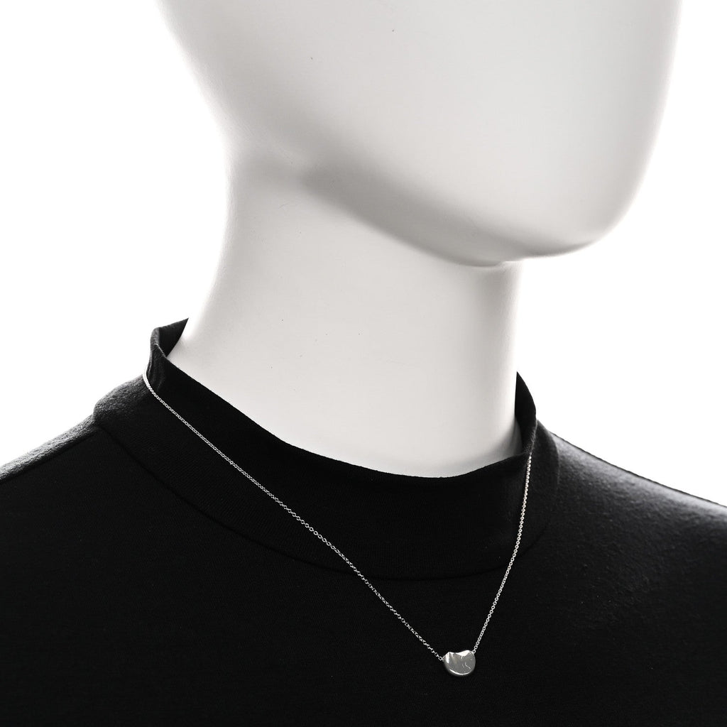Sterling Silver 11mm Elsa Peretti Bean Pendant Necklace