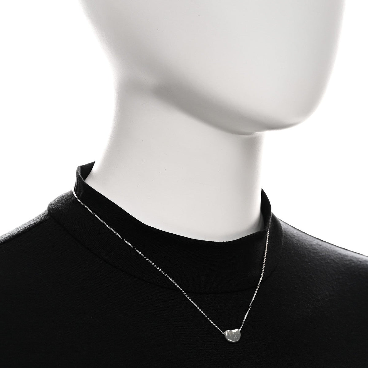 Sterling Silver 11mm Elsa Peretti Bean Pendant Necklace
