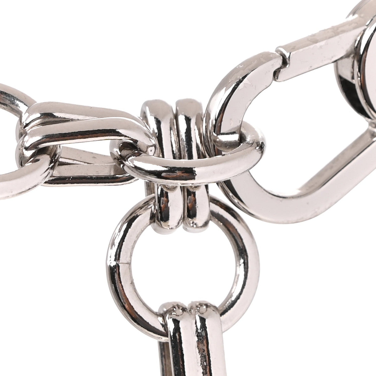 Metal Chain Link CC Choker Necklace Silver