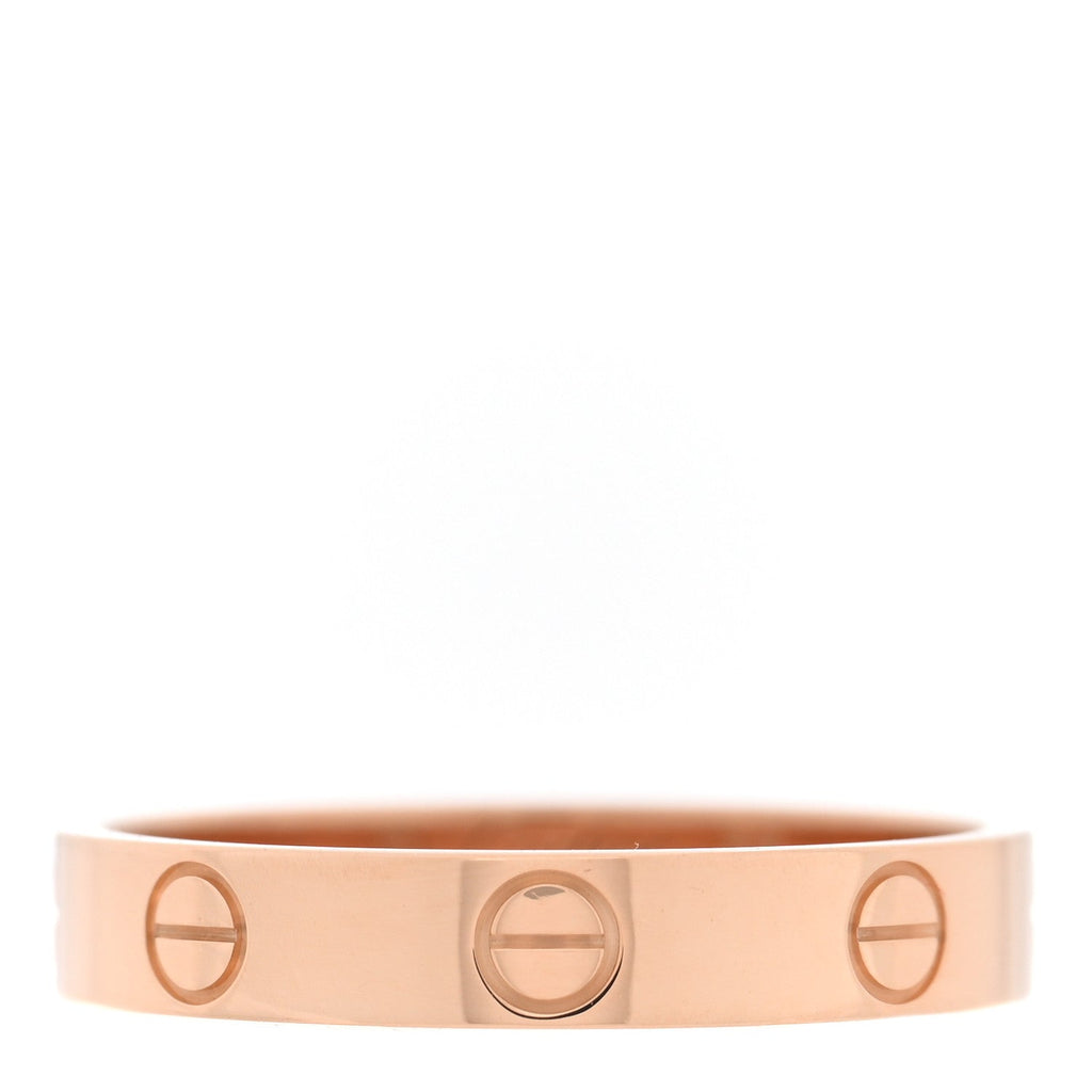 18K Pink Gold 3.5mm LOVE Wedding Band Ring 56 7.75