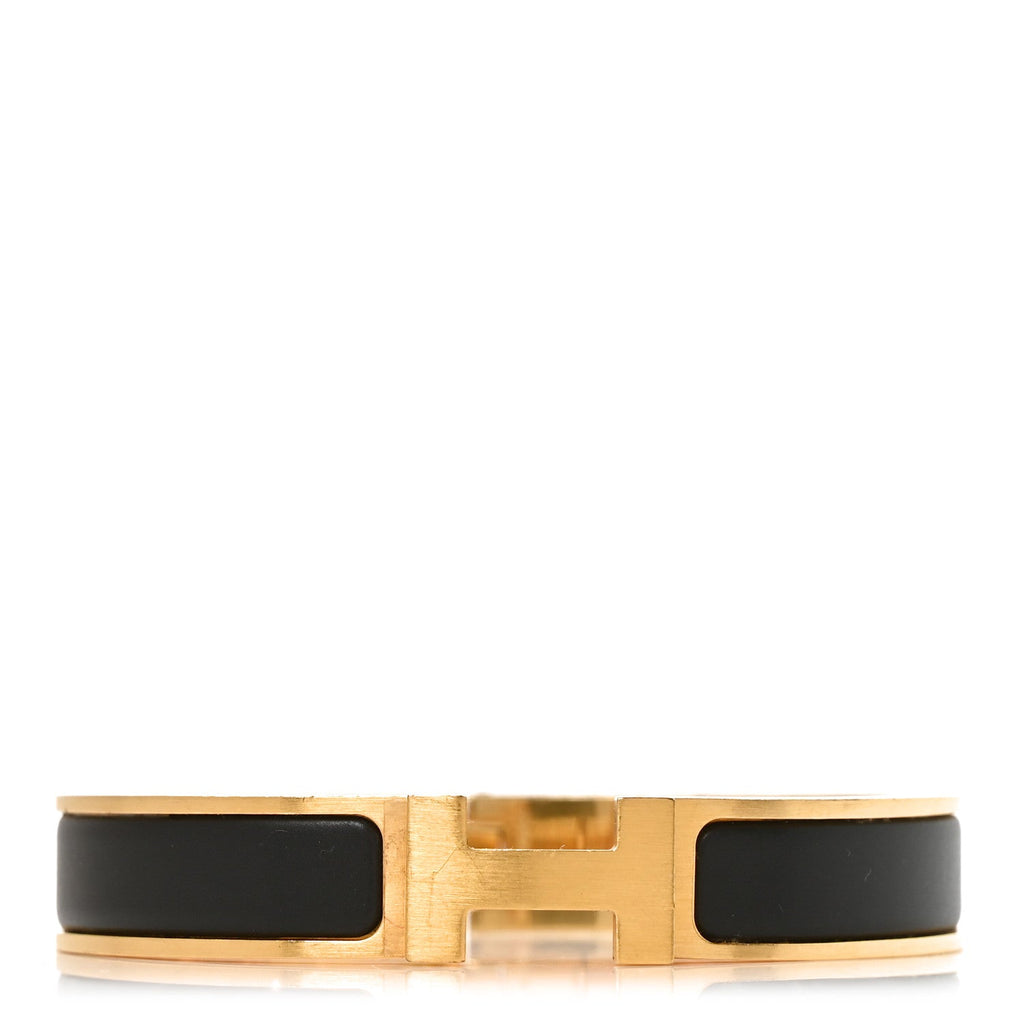 Matte Enamel Narrow Clic Clac HH Bracelet T6 Black
