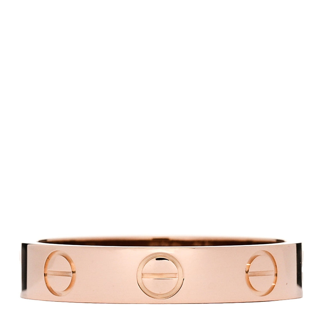 18K Pink Gold 3.5mm LOVE Wedding Band Ring 50 5.25