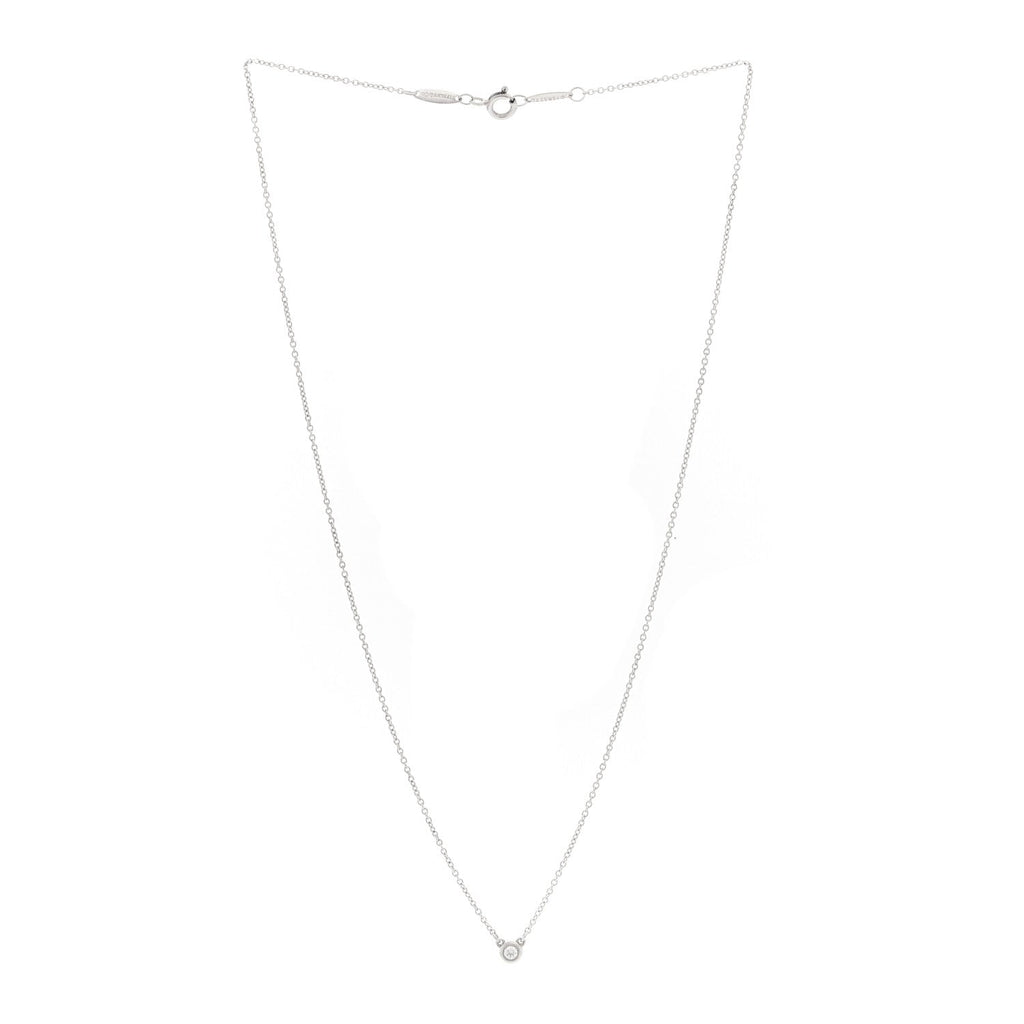 Sterling Silver Diamond .10ct Elsa Peretti Diamonds by the Yard Pendant Necklace