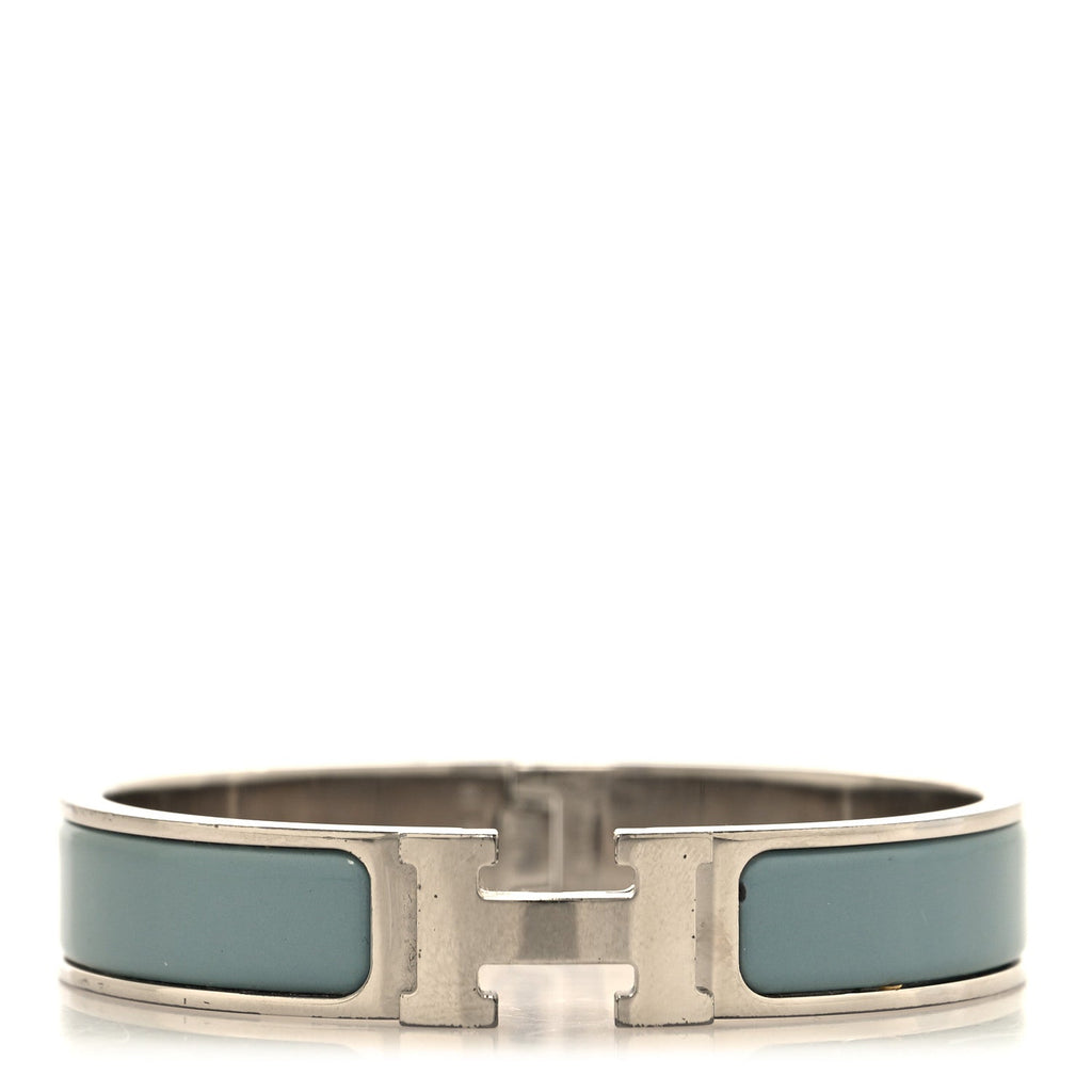 Enamel Narrow Clic Clac H Bracelet PM Gris Orage