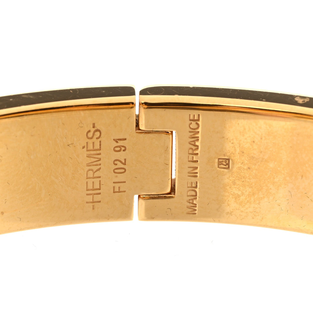Enamel Printed Brides de Gala Bayadere Narrow Clic Clac H Bracelet PM Blue