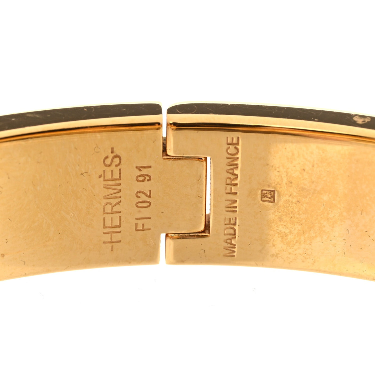 Enamel Printed Brides de Gala Bayadere Narrow Clic Clac H Bracelet PM Blue