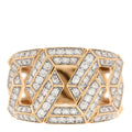 18K Yellow Gold Diamond 16mm Carlyle Ring 57 8