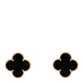 18K Yellow Gold Black Onyx Magic Alhambra Earrings