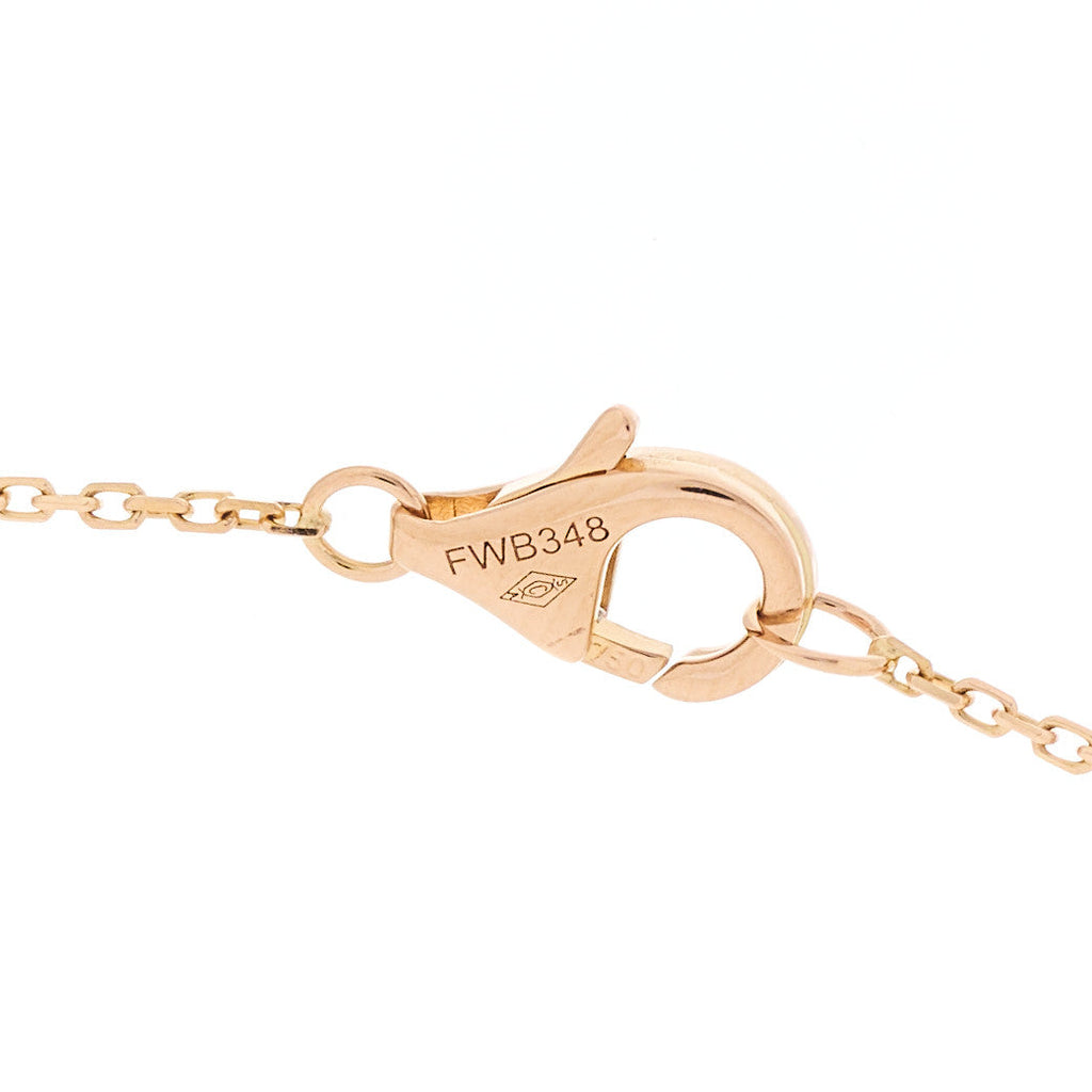 18K Pink Gold Diamond Black Onyx XS Amulette de Cartier Pendant Necklace