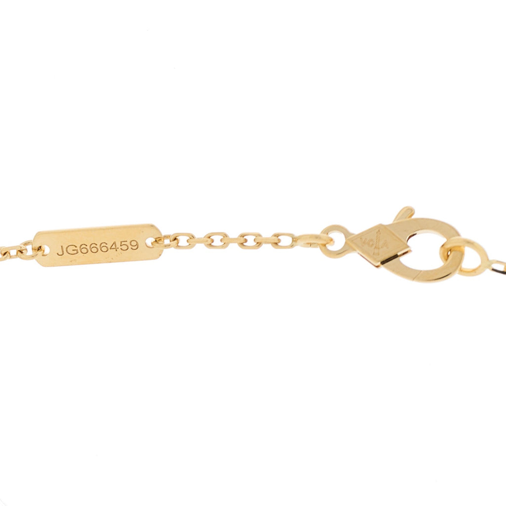 VAN CLEEF &amp; ARPELS 18K Yellow Gold Black Onyx Vintage Alhambra Pendant Necklace