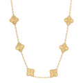 18K Yellow Gold 10 Motifs Guilloche Vintage Alhambra Necklace