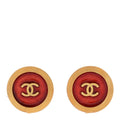 CC Clip On Earrings Red Gold