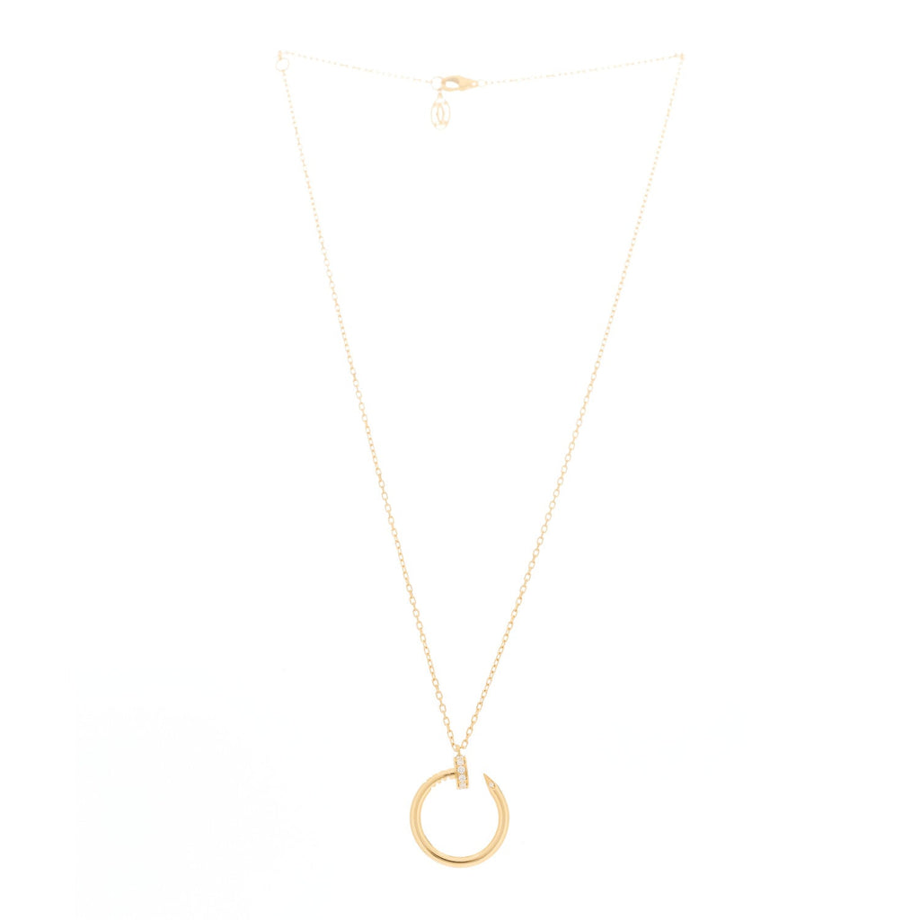 18K Yellow Gold Diamond Juste Un Clou Pendant Necklace