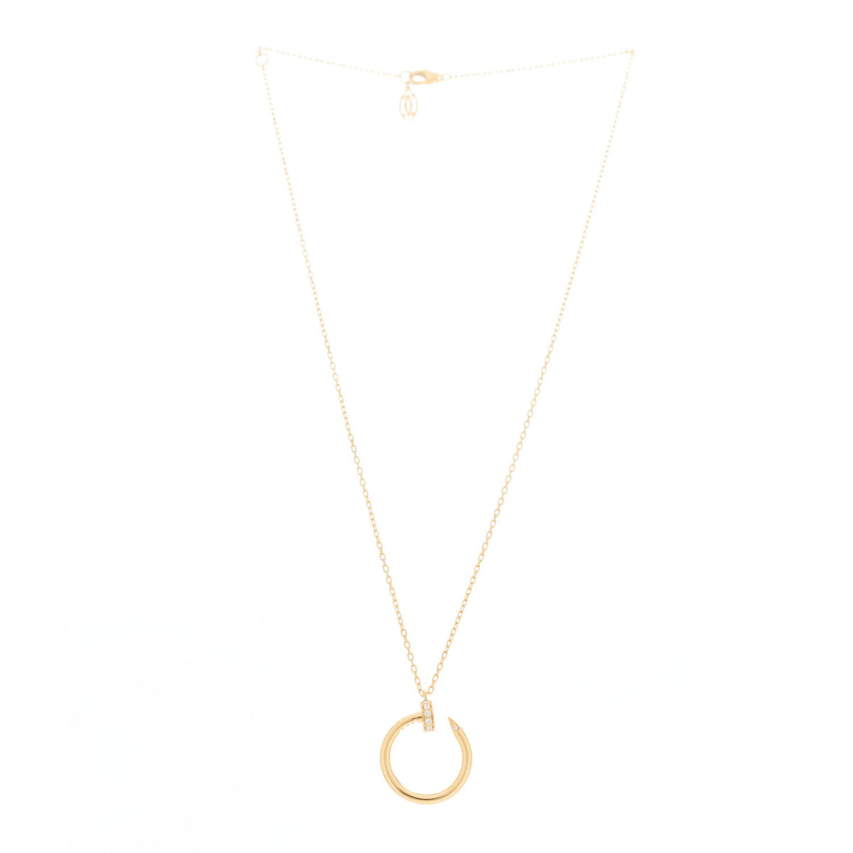 18K Yellow Gold Diamond Juste Un Clou Pendant Necklace