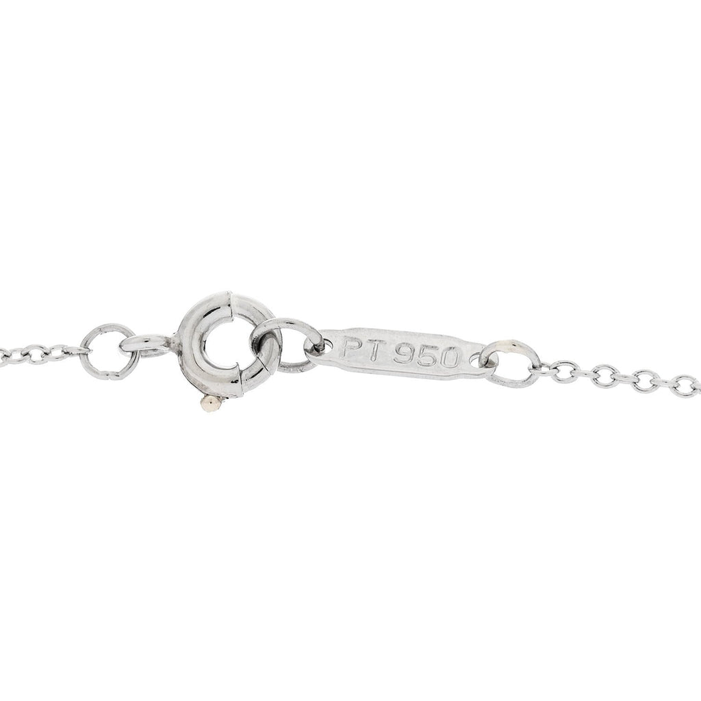 Platinum Diamond Etoile Cross Pendant Necklace
