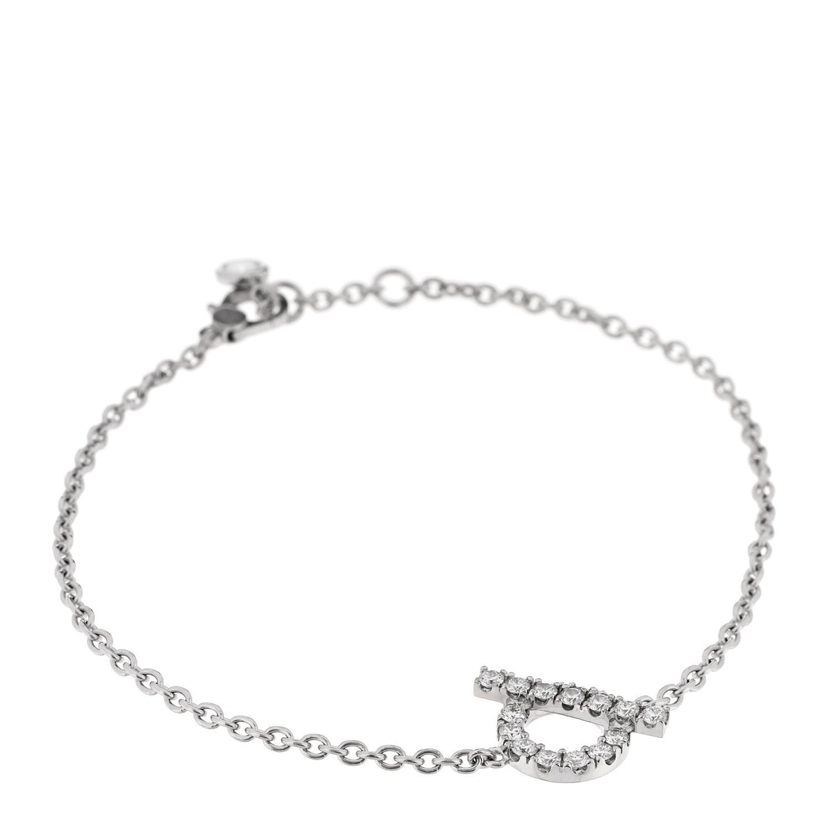 18K White Gold Diamond Finesse Bracelet LG