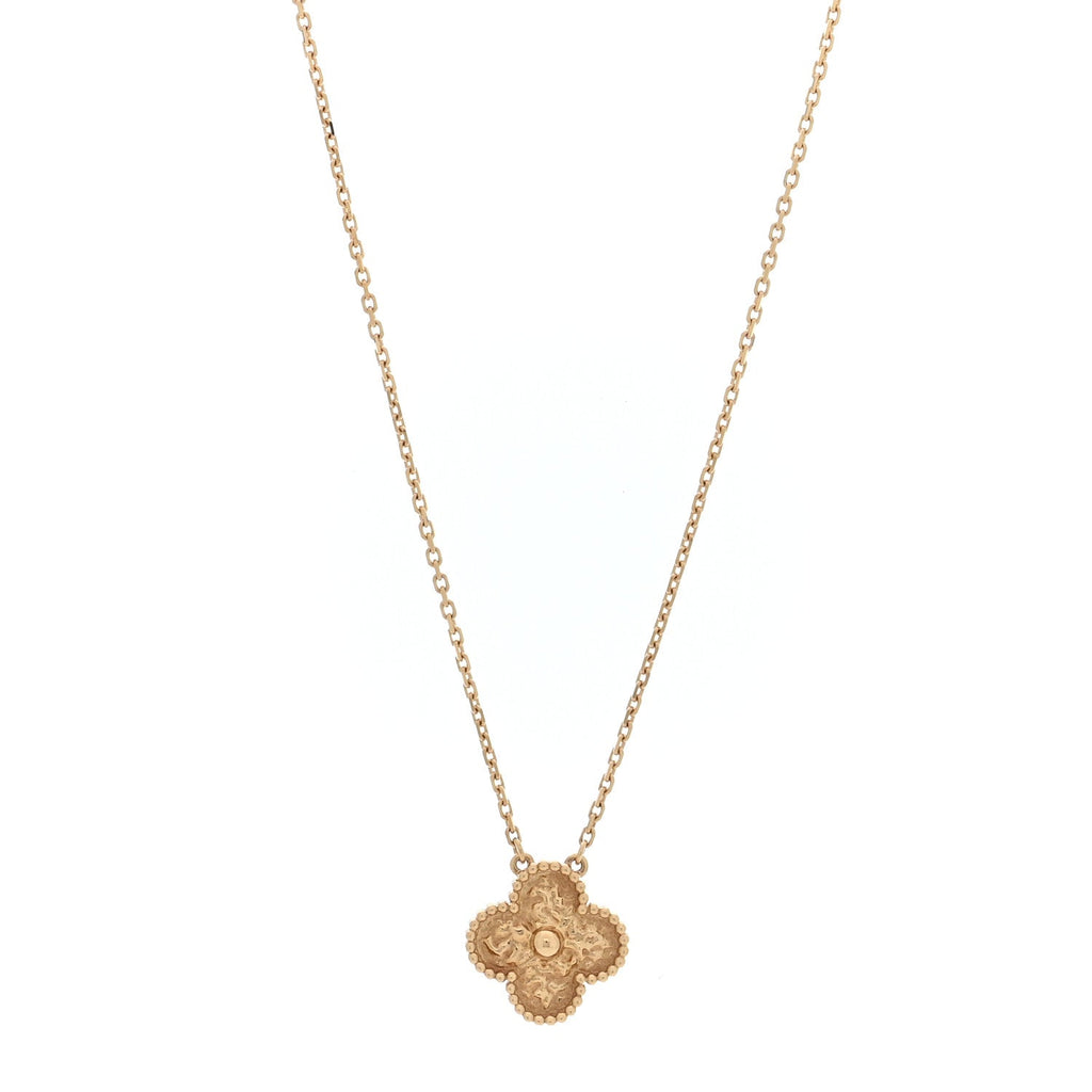 18K Yellow Gold Vintage Alhambra Pendant Necklace